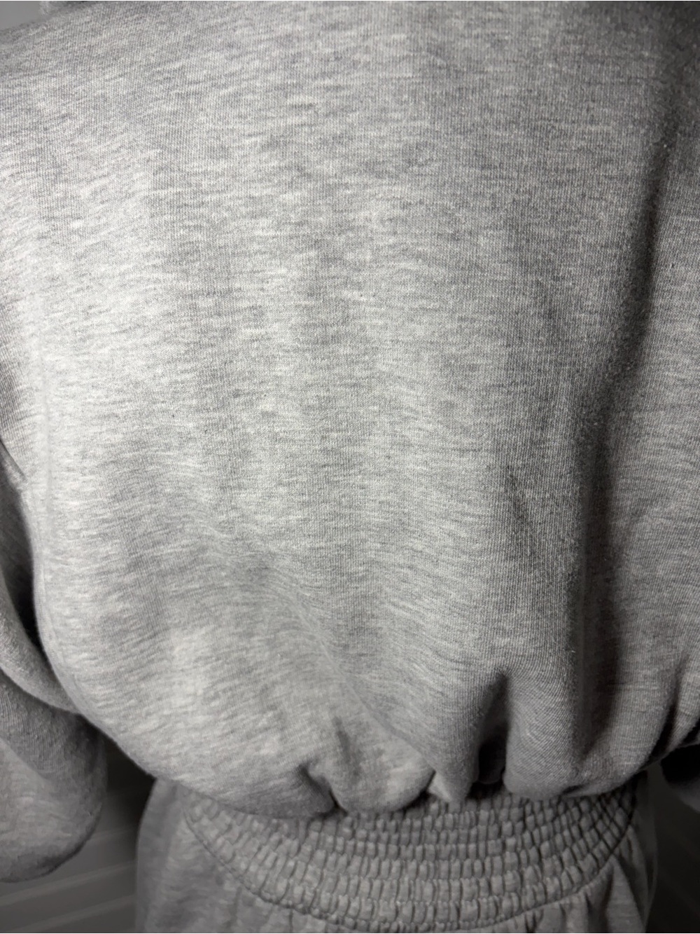 ✨Anthro’s Daily Ritual✨- Gray Heather Short Sleeve Zip-Smock Dress - SOLD OUT - Picture 9 of 11